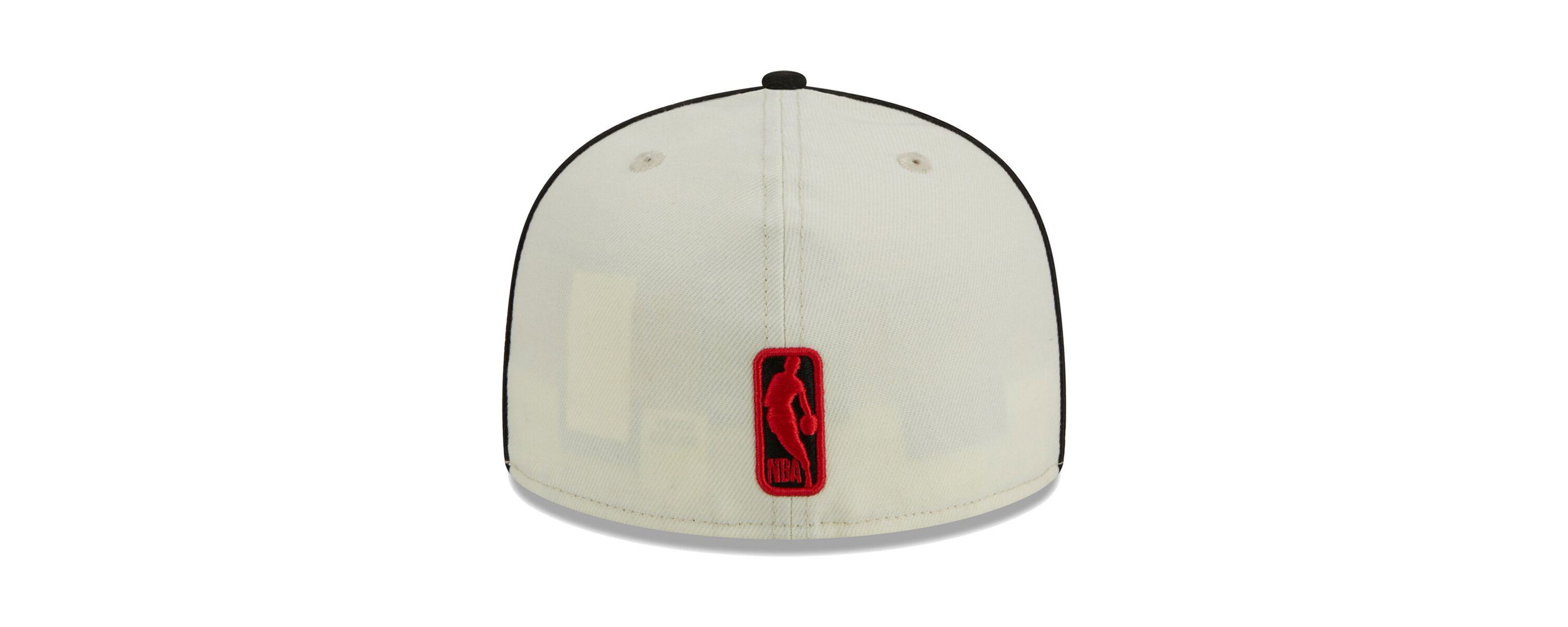 NBA Cream/Black Portland Trail Blazers Piping 2-Tone 59FIFTY Fitted Hat