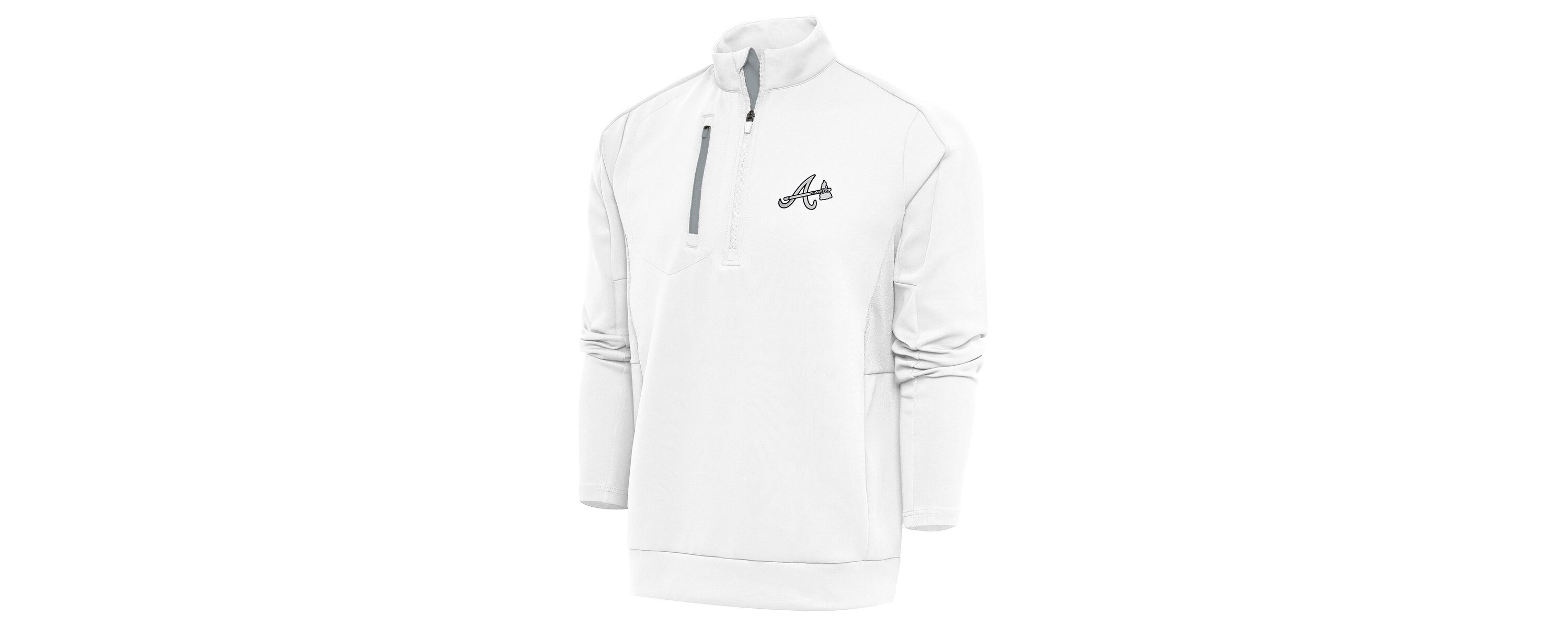 MLB Atlanta Braves Metallic Generation Quarter-Zip Pullover Top