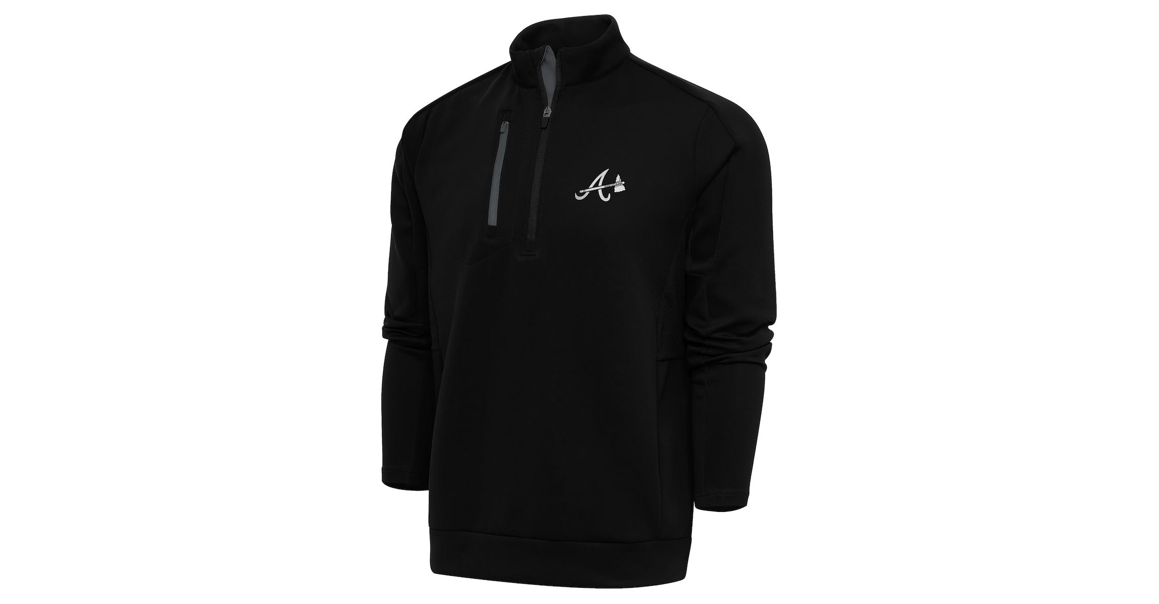 MLB Atlanta Braves Metallic Generation Quarter-Zip Pullover Top