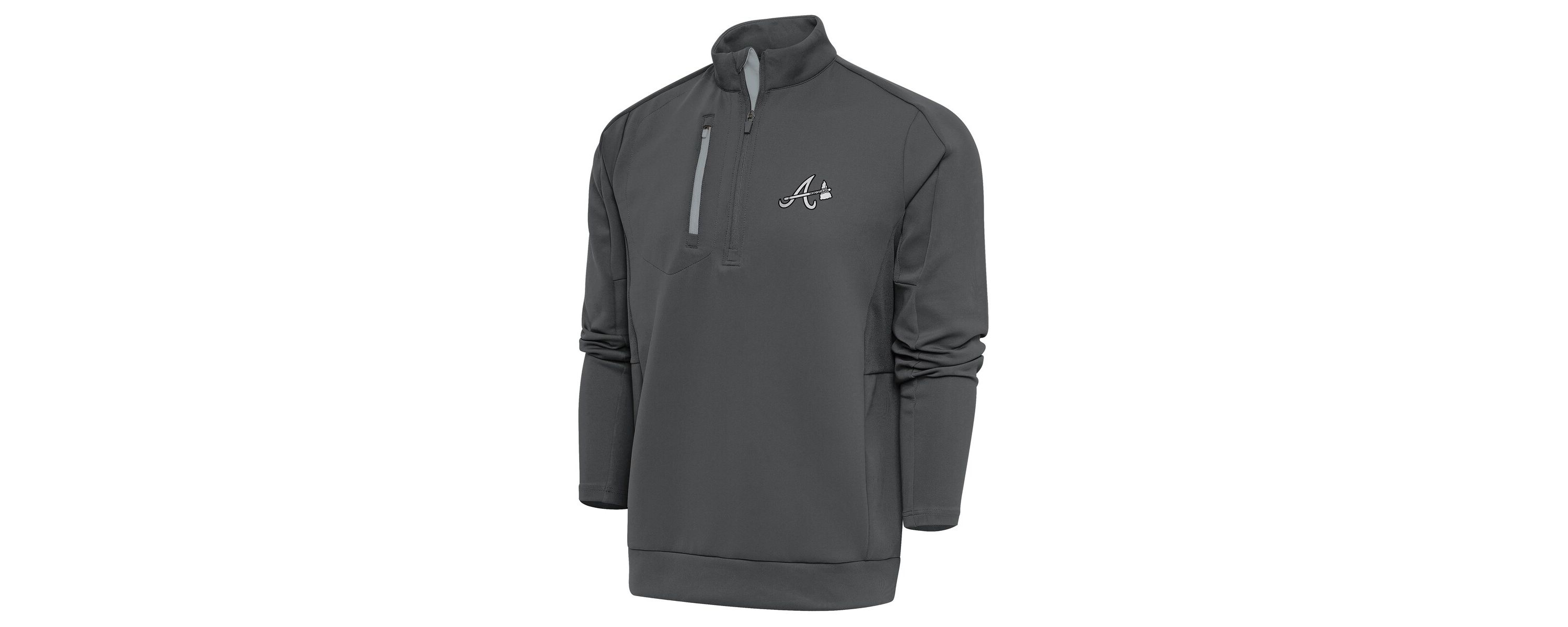 MLB Atlanta Braves Metallic Generation Quarter-Zip Pullover Top