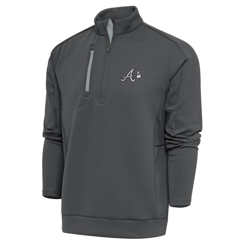 MLB Atlanta Braves Metallic Generation Quarter-Zip Pullover Top