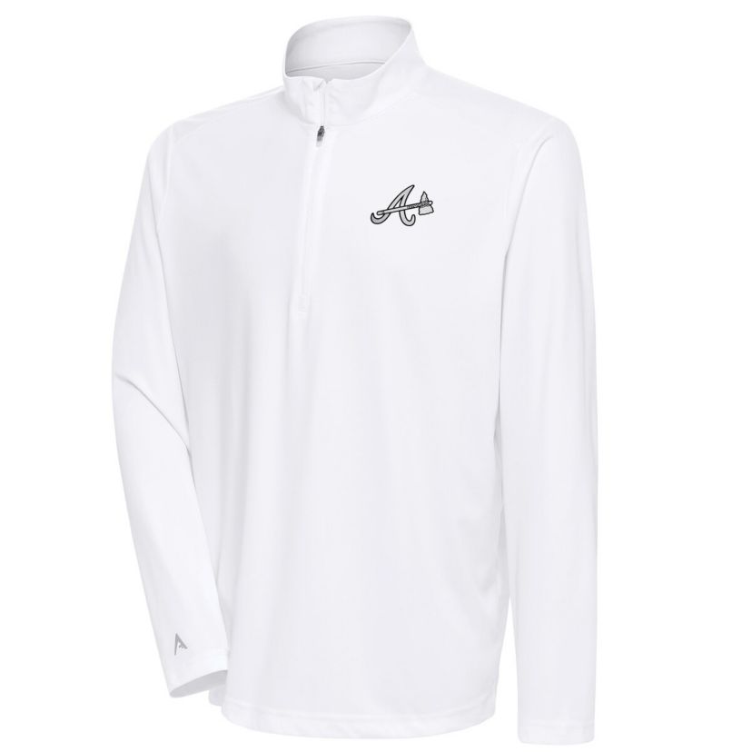 MLB Atlanta Braves Metallic Tribute Quarter-Zip Top