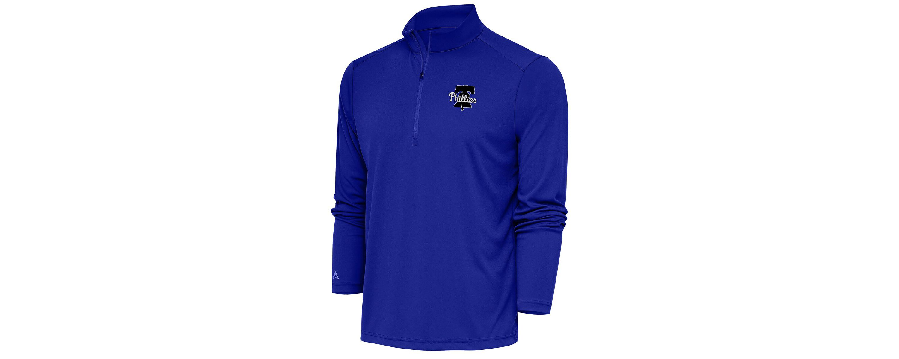 MLB Philadelphia Phillies Metallic Tribute Quarter-Zip Top