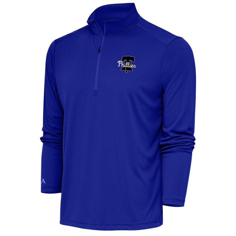 MLB Philadelphia Phillies Metallic Tribute Quarter-Zip Top