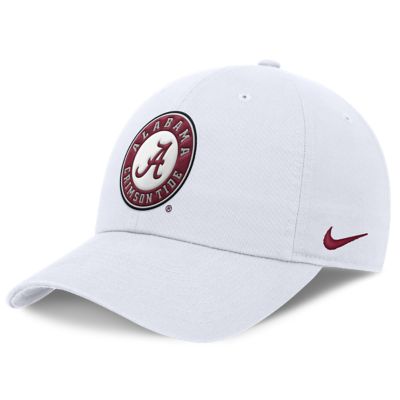 Men's Alabama Crimson Tide NCAA Nike Alabama Tide Club Dri-FIT Adjustable Hat, White, Medium
