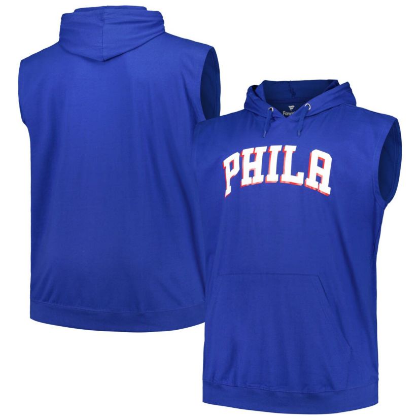NBA Fanatics Philadelphia 76ers Big & Tall Jersey Muscle Pullover Hoodie