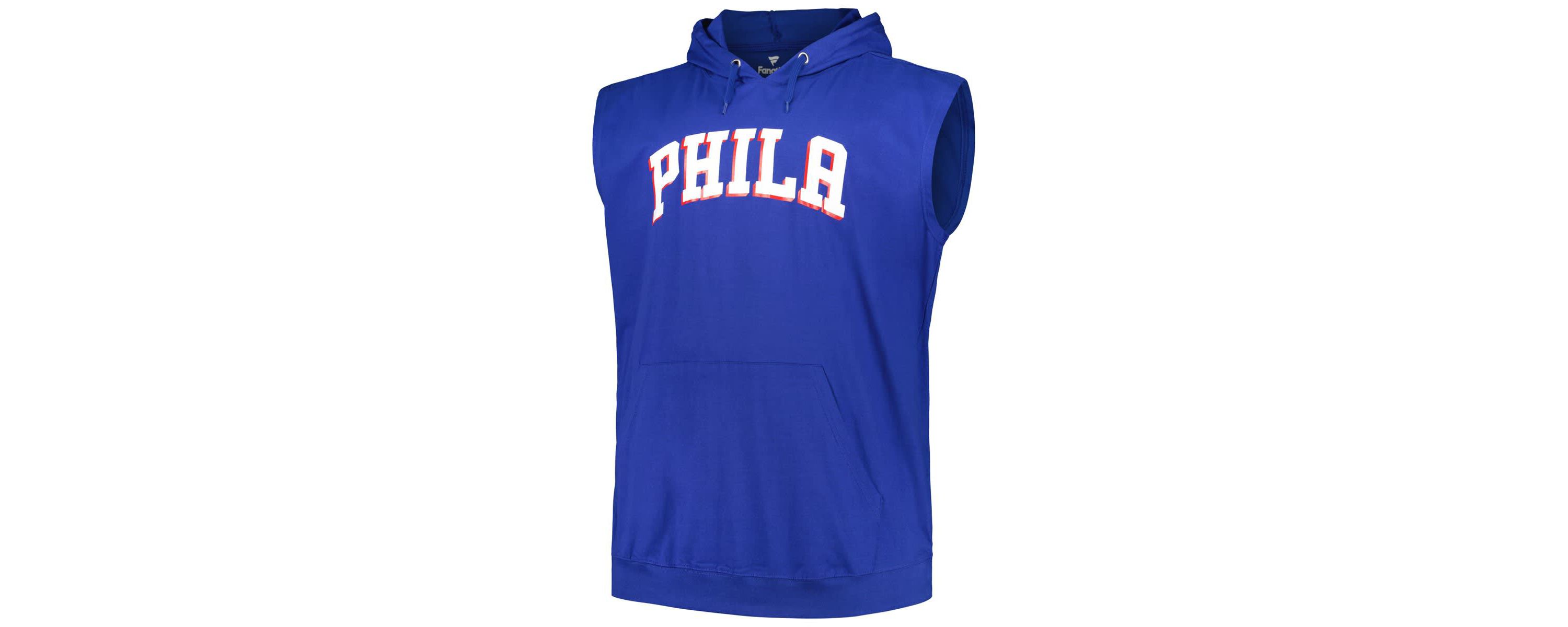 NBA Fanatics Philadelphia 76ers Big & Tall Jersey Muscle Pullover Hoodie