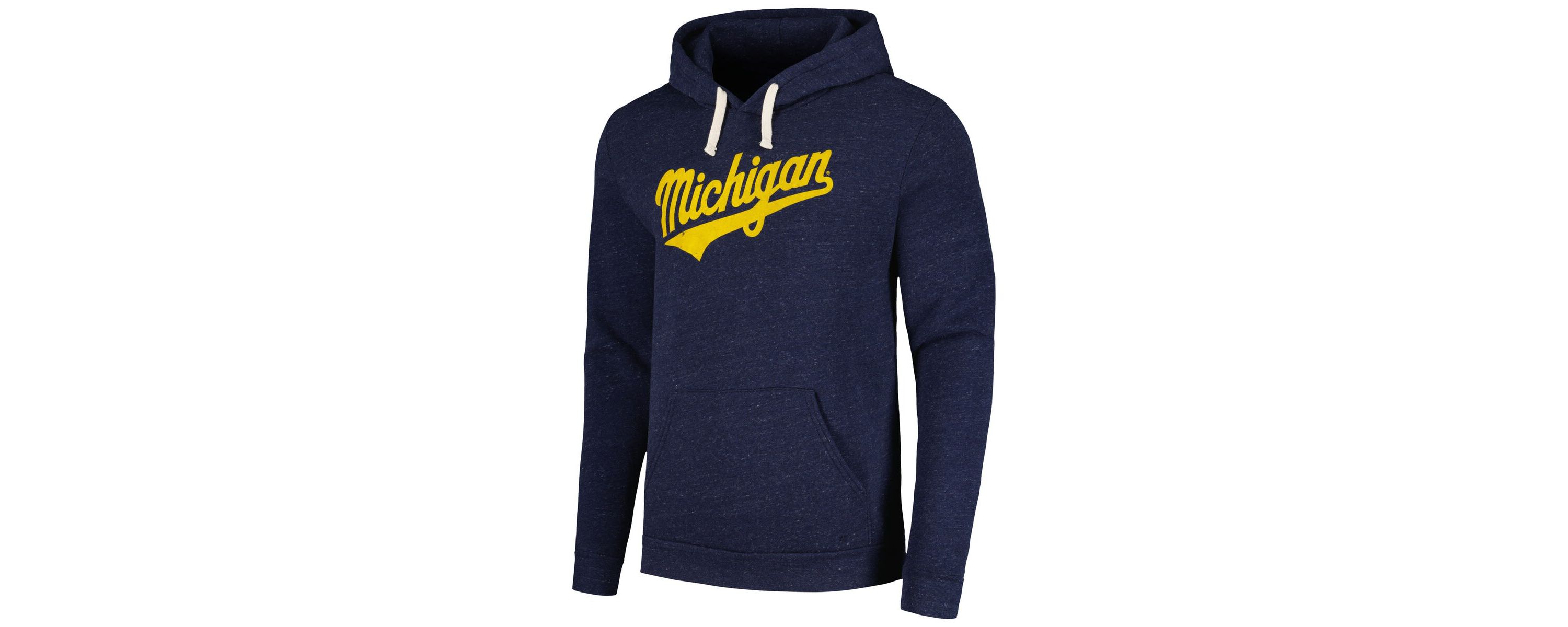 NCAA Michigan Wolverines Baseball Script Tri-Blend Pullover Hoodie