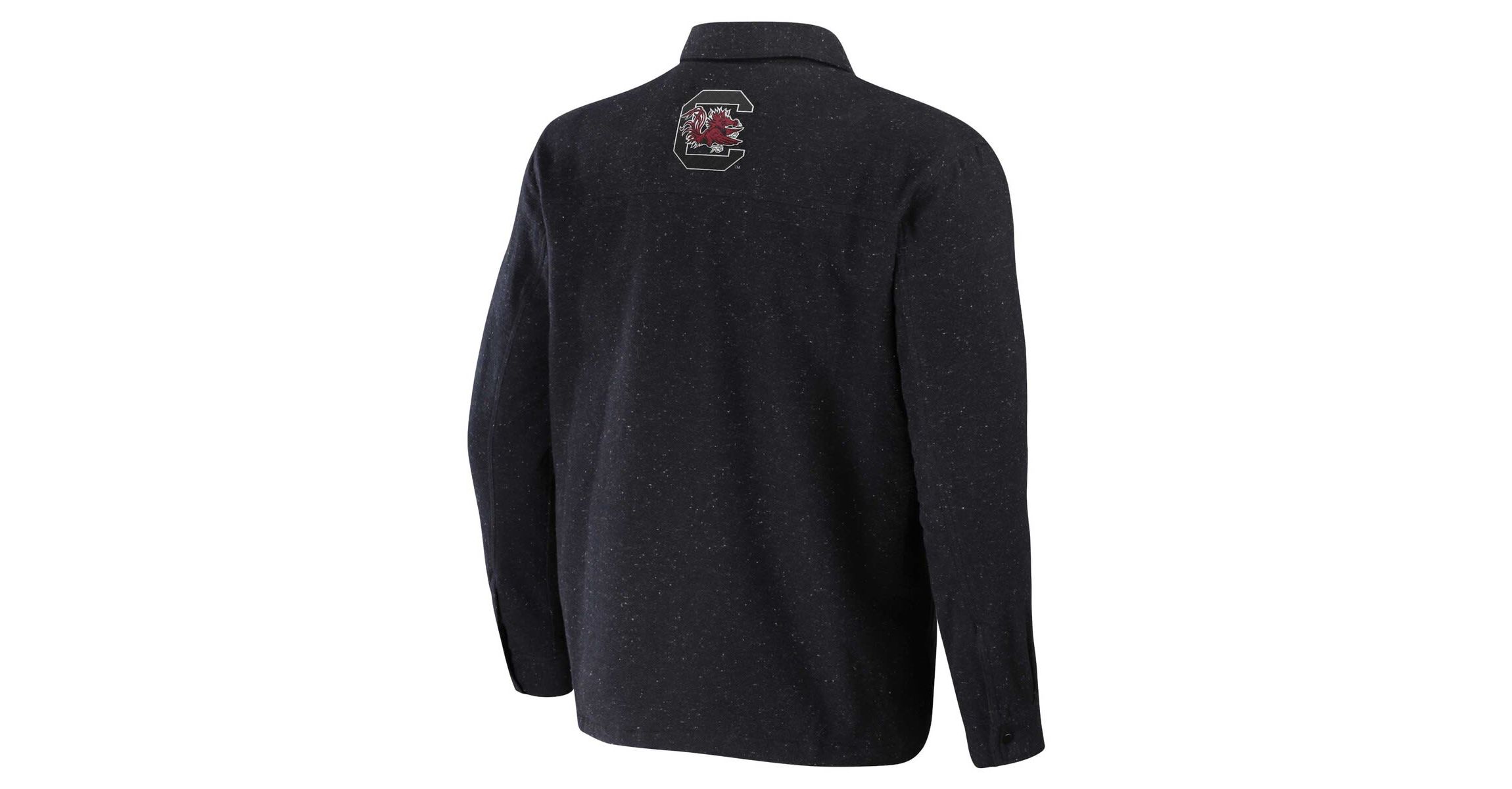 NCAA Heather South Carolina Gamecocks Sherpa-Lined Full-Snap Shacket
