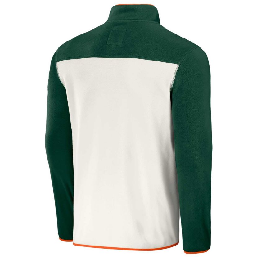 Miami (FL) Hurricanes NCAA Forest Miami Hurricanes Micro Fleece Half-Snap Jacket
