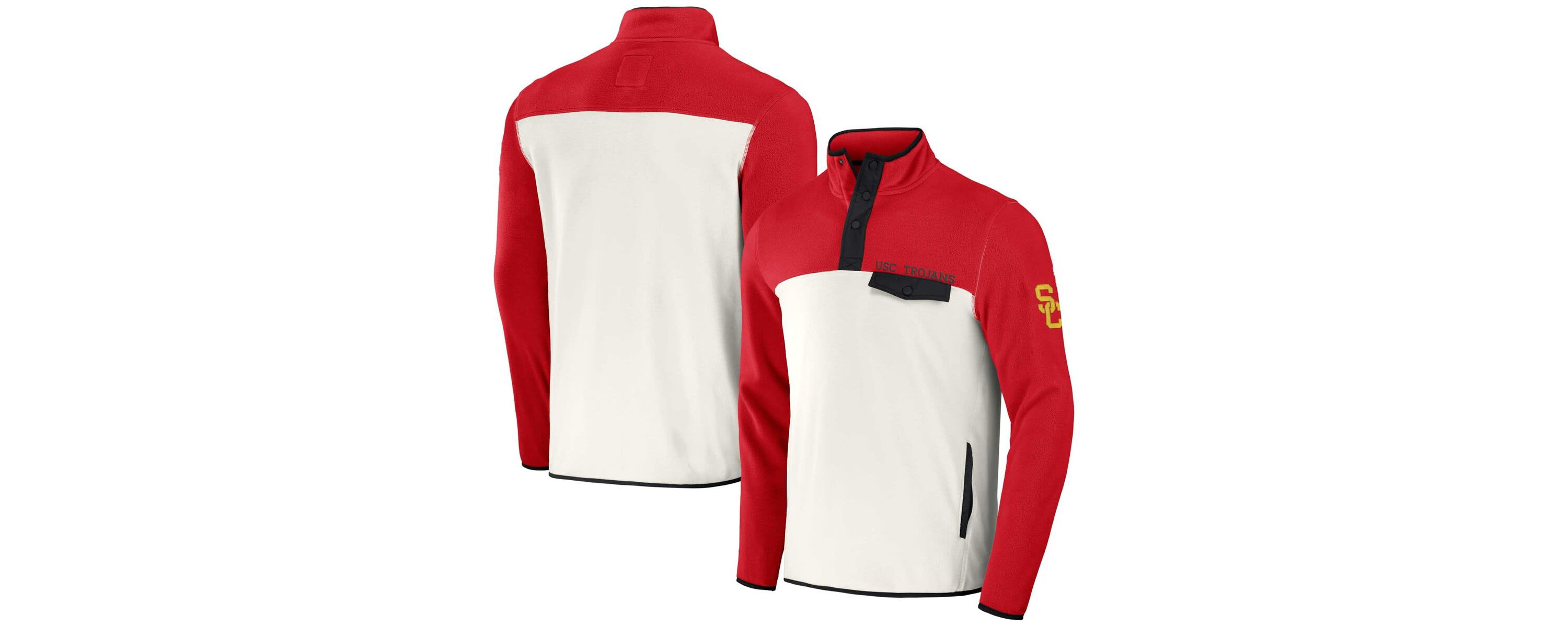NCAA USC Trojans Micro Fleece Half-Snap Jacket