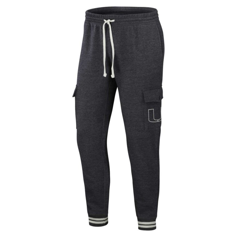 Miami (FL) Hurricanes NCAA Heather Miami Hurricanes Cargo Jogger Pants