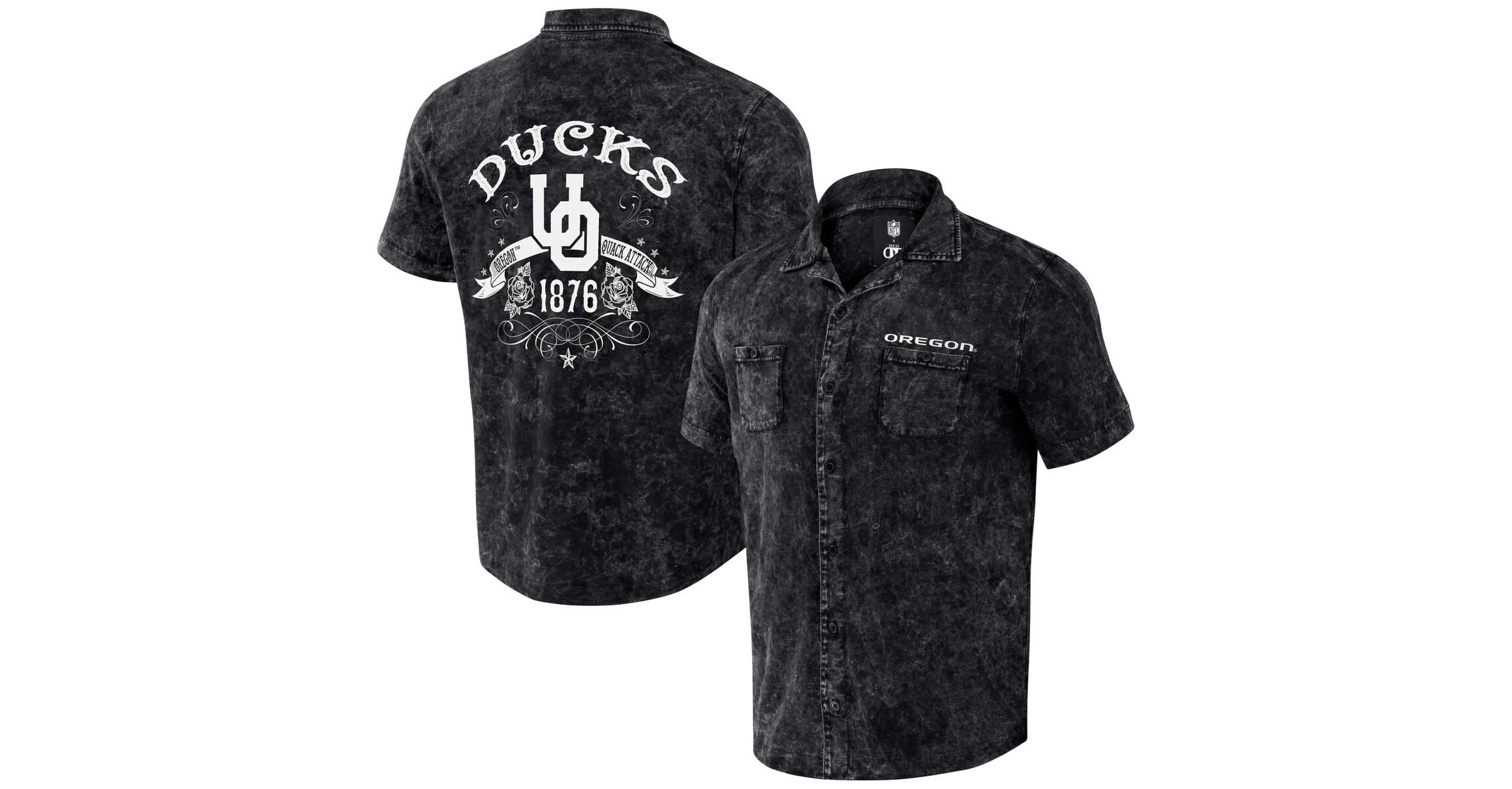 NCAA Oregon Ducks Team Color Button-Up Shirt
