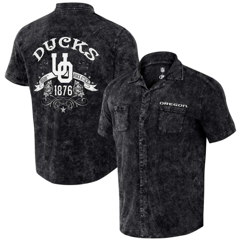 NCAA Oregon Ducks Team Color Button-Up Shirt