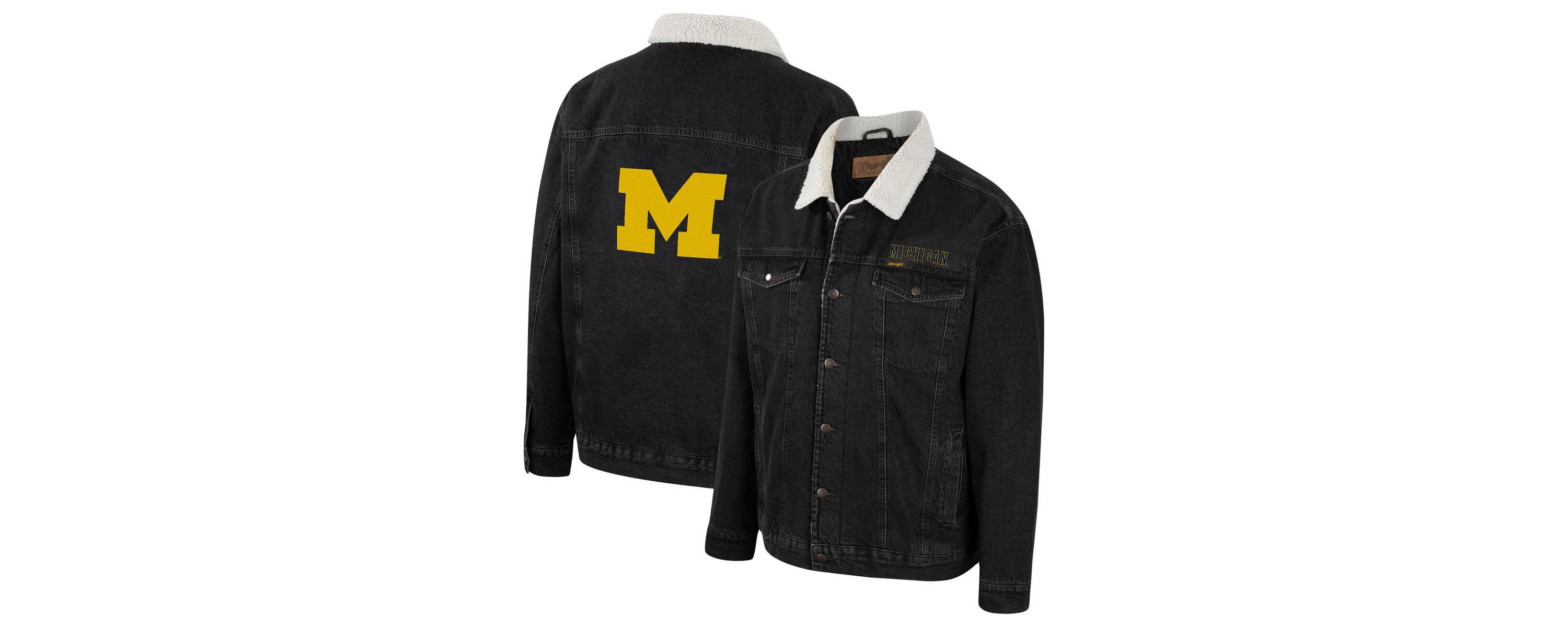 NCAA x Wrangler Michigan Wolverines Western Button-Up Jacket