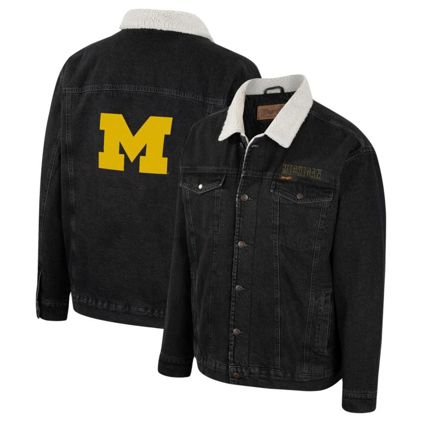 NCAA x Wrangler Michigan Wolverines Western Button-Up Jacket