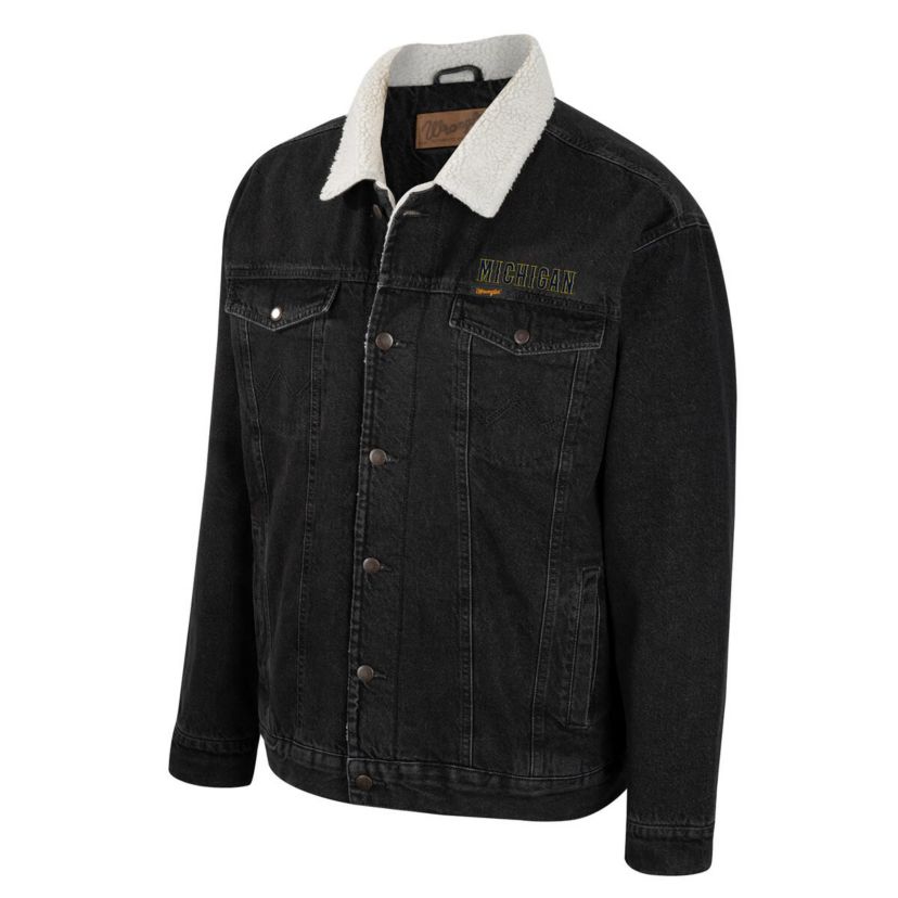 NCAA x Wrangler Michigan Wolverines Western Button-Up Jacket