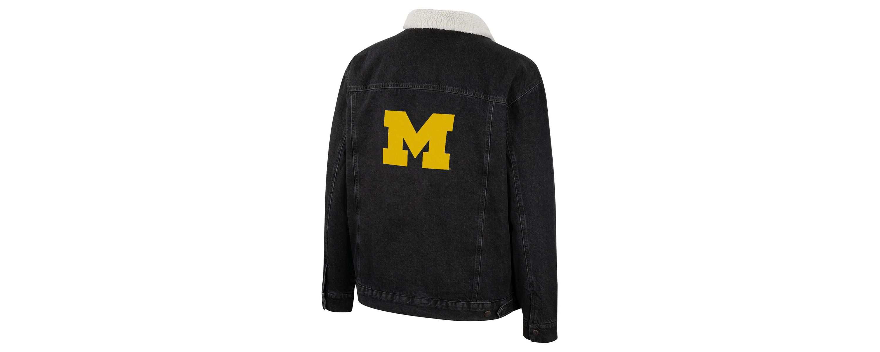 NCAA x Wrangler Michigan Wolverines Western Button-Up Jacket