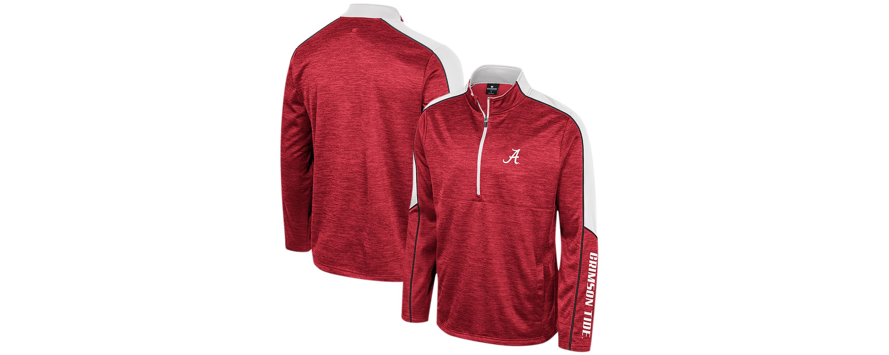 Alabama Crimson Tide NCAA Alabama Tide Marled Half-Zip Jacket