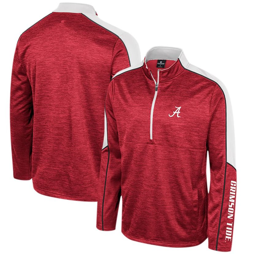 Alabama Crimson Tide NCAA Alabama Tide Marled Half-Zip Jacket