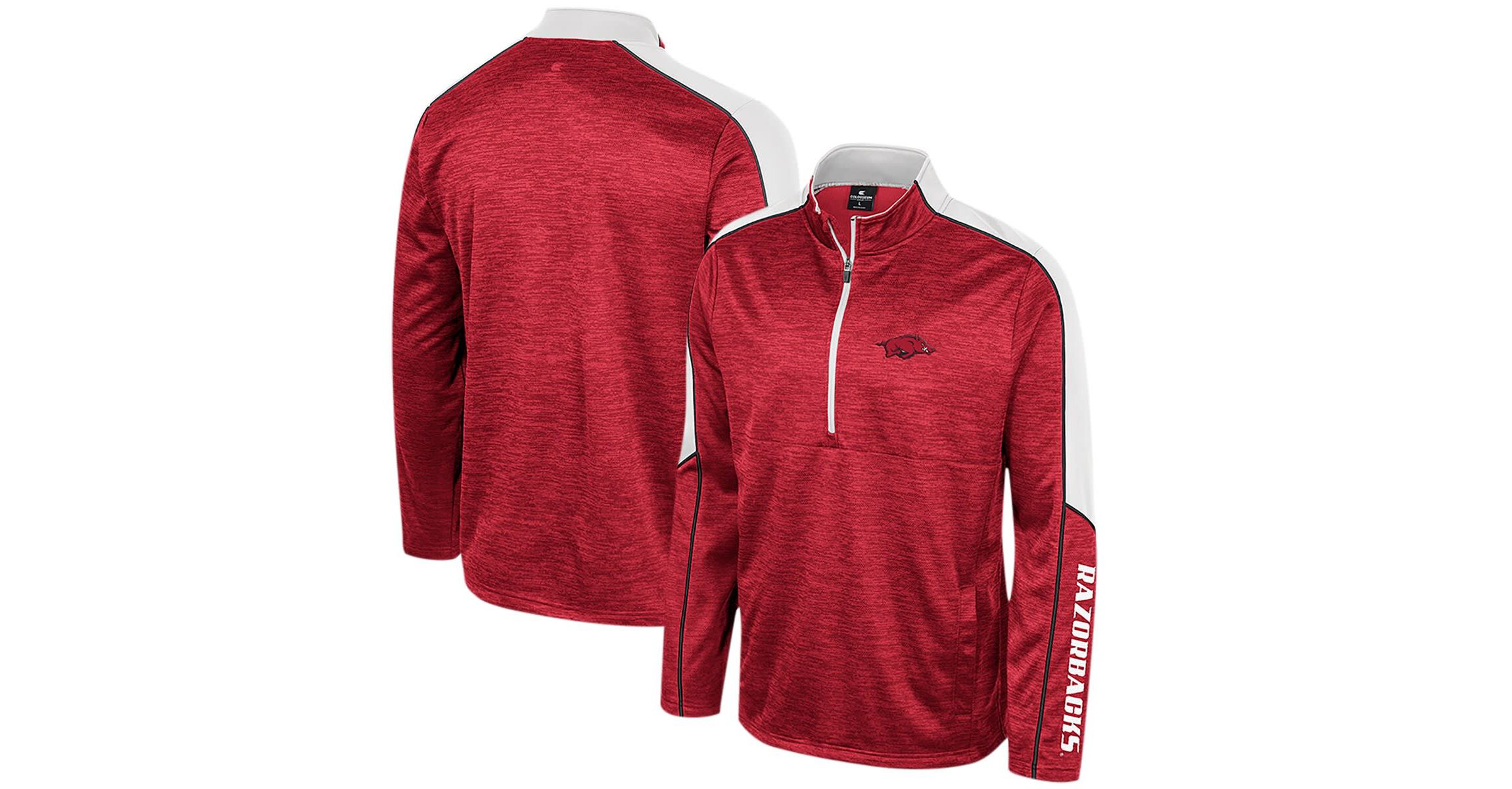 NCAA Arkansas Razorbacks Marled Half-Zip Jacket