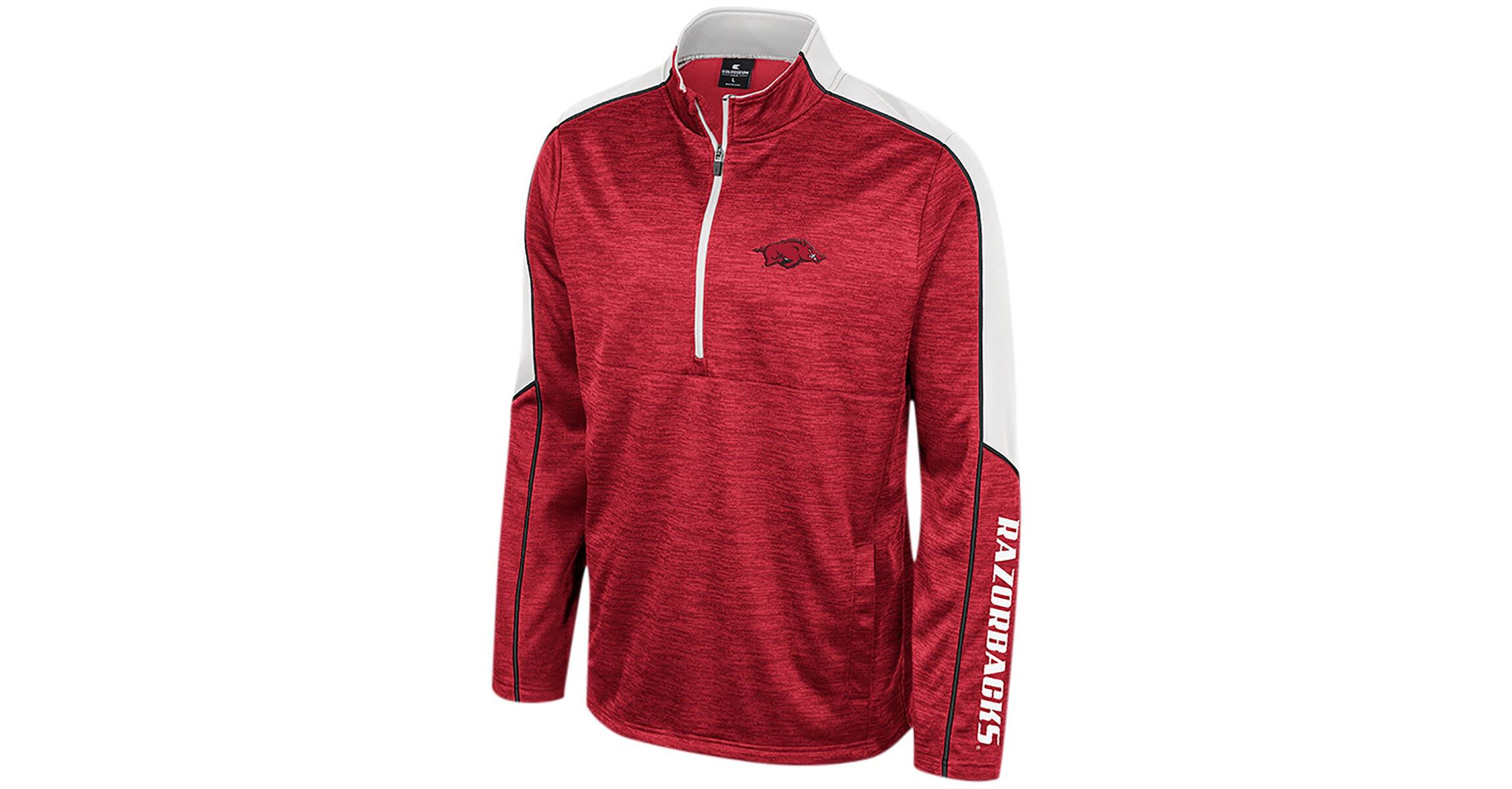 NCAA Arkansas Razorbacks Marled Half-Zip Jacket