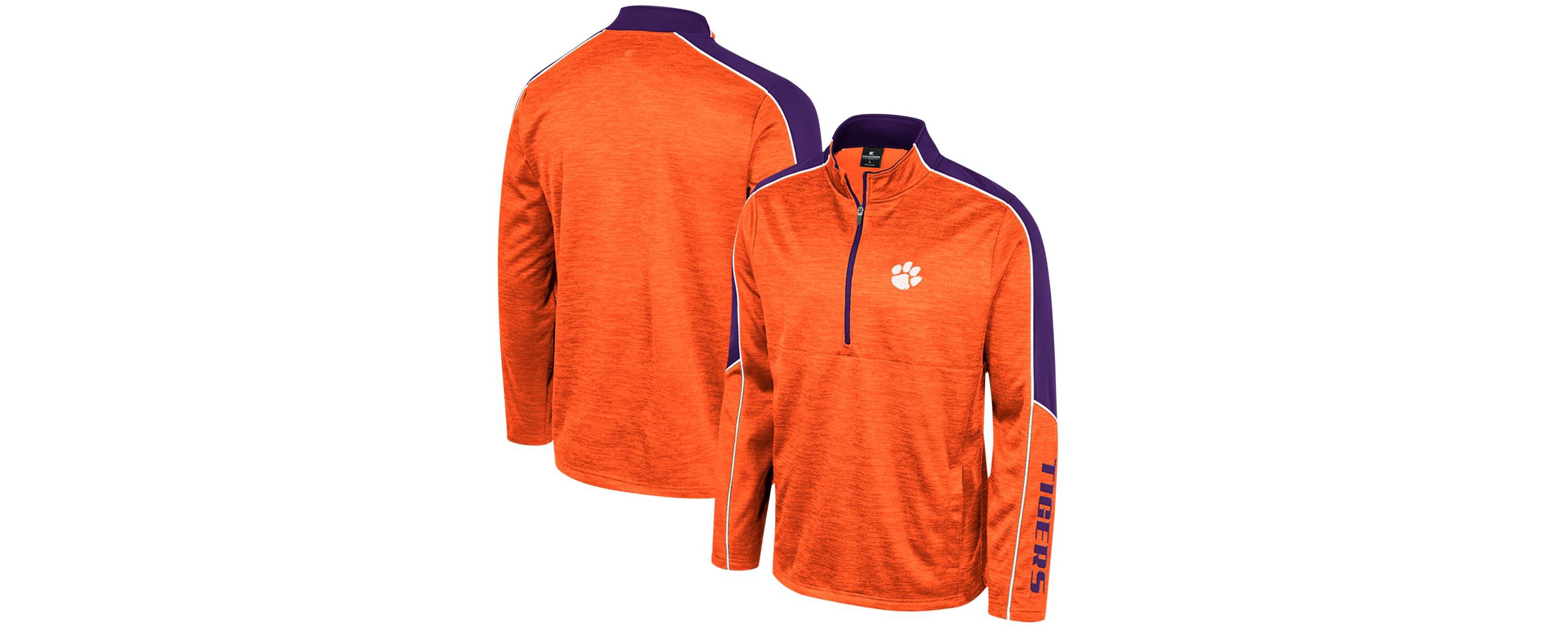 NCAA Clemson Tigers Marled Half-Zip Jacket