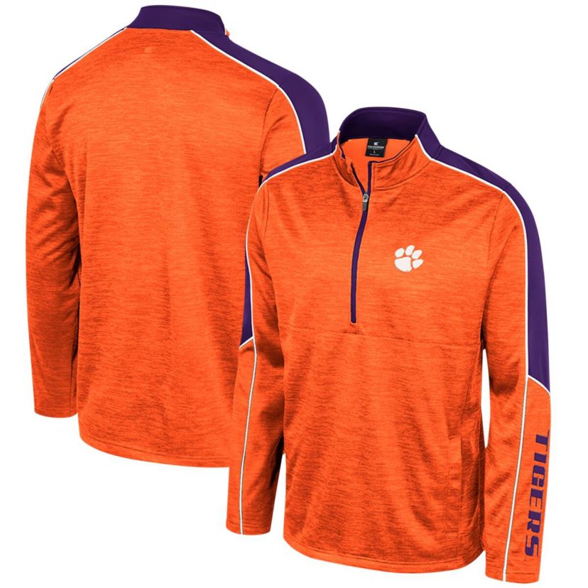 NCAA Clemson Tigers Marled Half-Zip Jacket