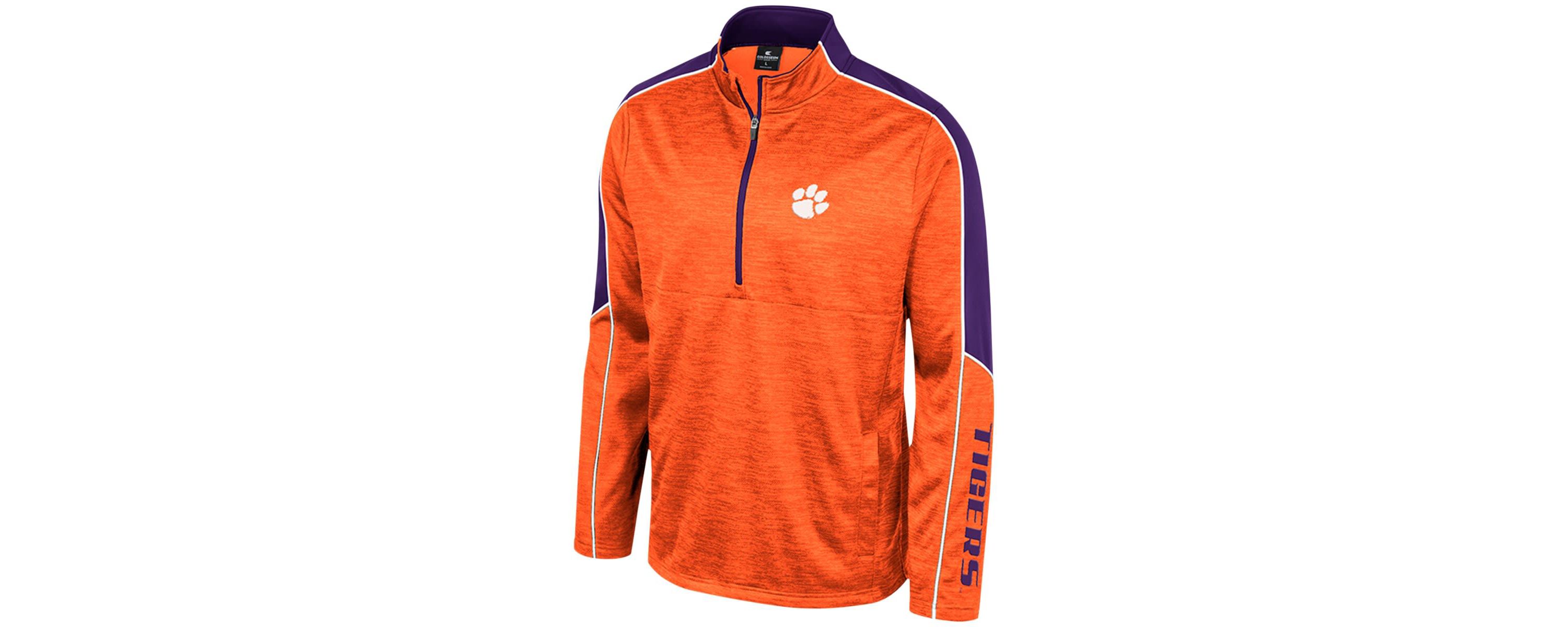 NCAA Clemson Tigers Marled Half-Zip Jacket