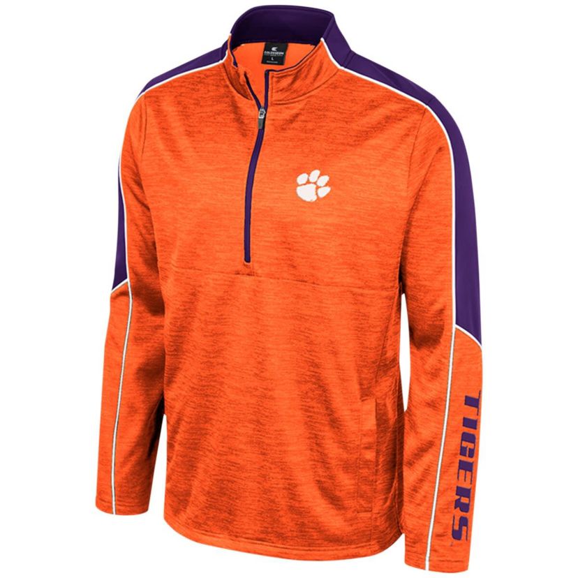 NCAA Clemson Tigers Marled Half-Zip Jacket