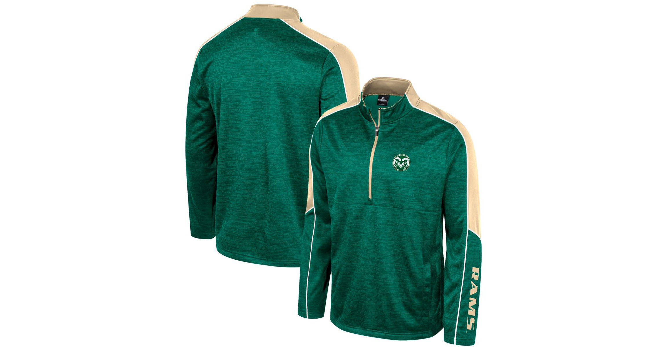 NCAA Colorado State Rams Marled Half-Zip Jacket