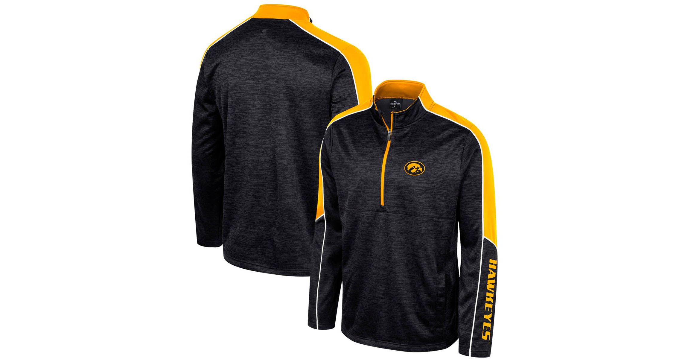 NCAA Iowa Hawkeyes Marled Half-Zip Jacket
