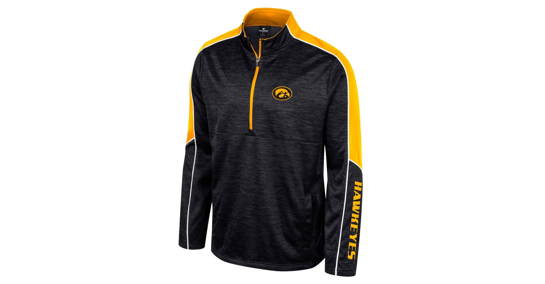 NCAA Iowa Hawkeyes Marled Half-Zip Jacket