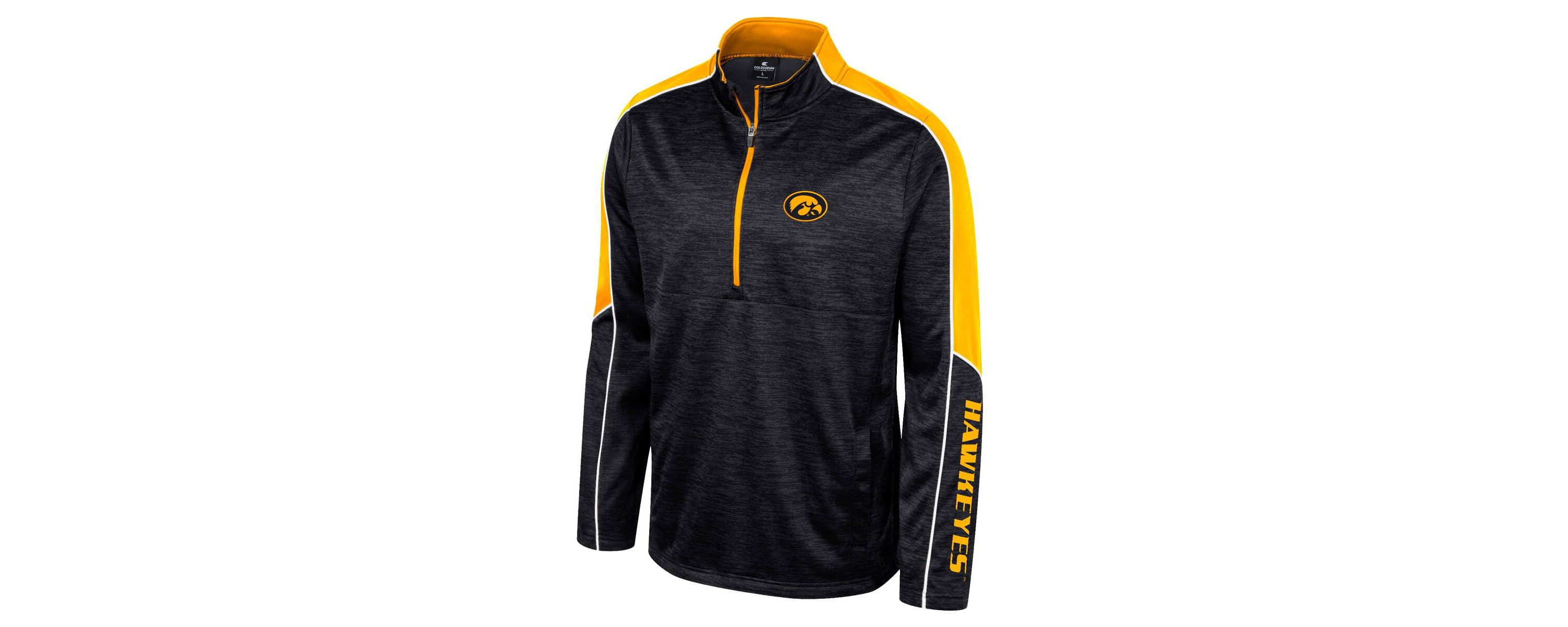 NCAA Iowa Hawkeyes Marled Half-Zip Jacket