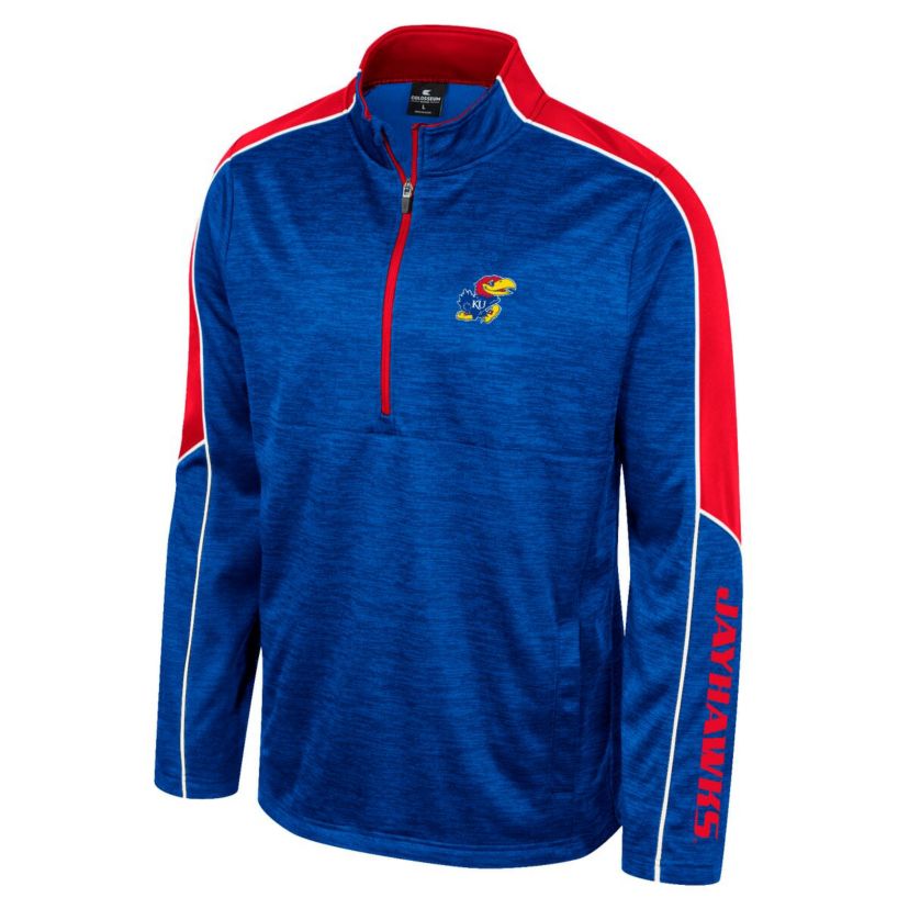 NCAA Kansas Jayhawks Marled Half-Zip Jacket