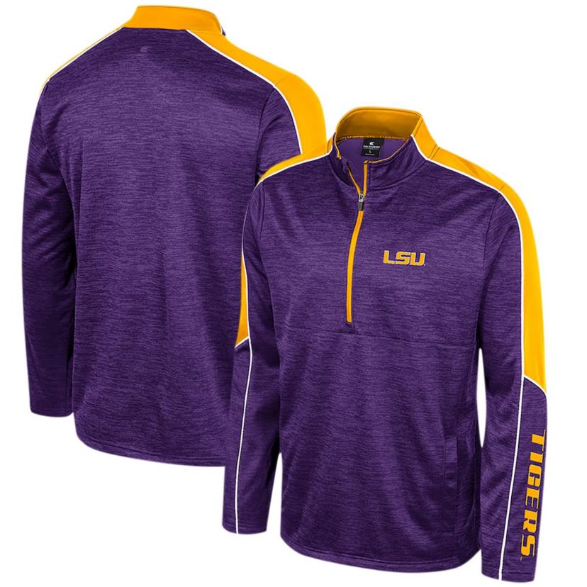 NCAA LSU Tigers Marled Half-Zip Jacket
