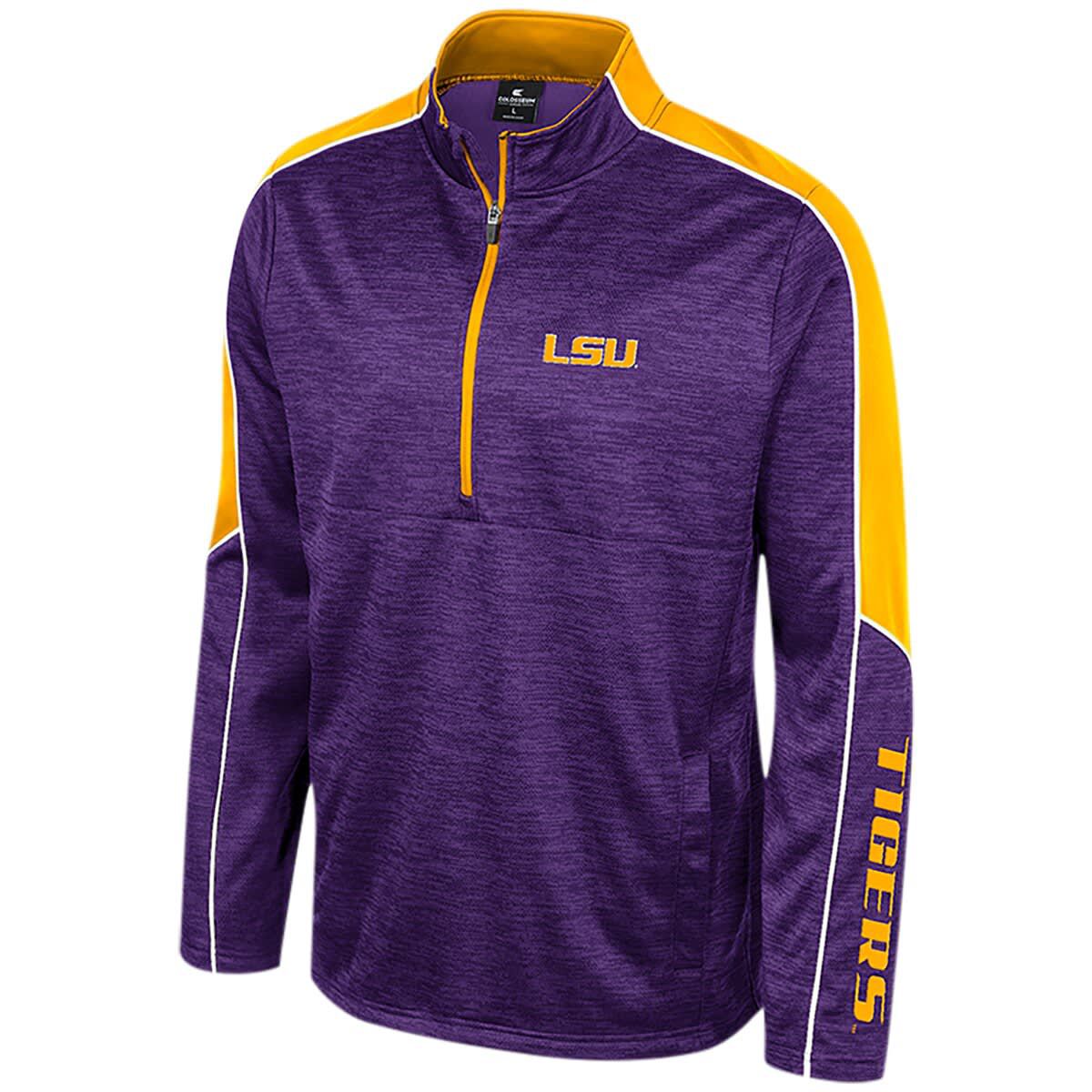 NCAA LSU Tigers Marled Half-Zip Jacket