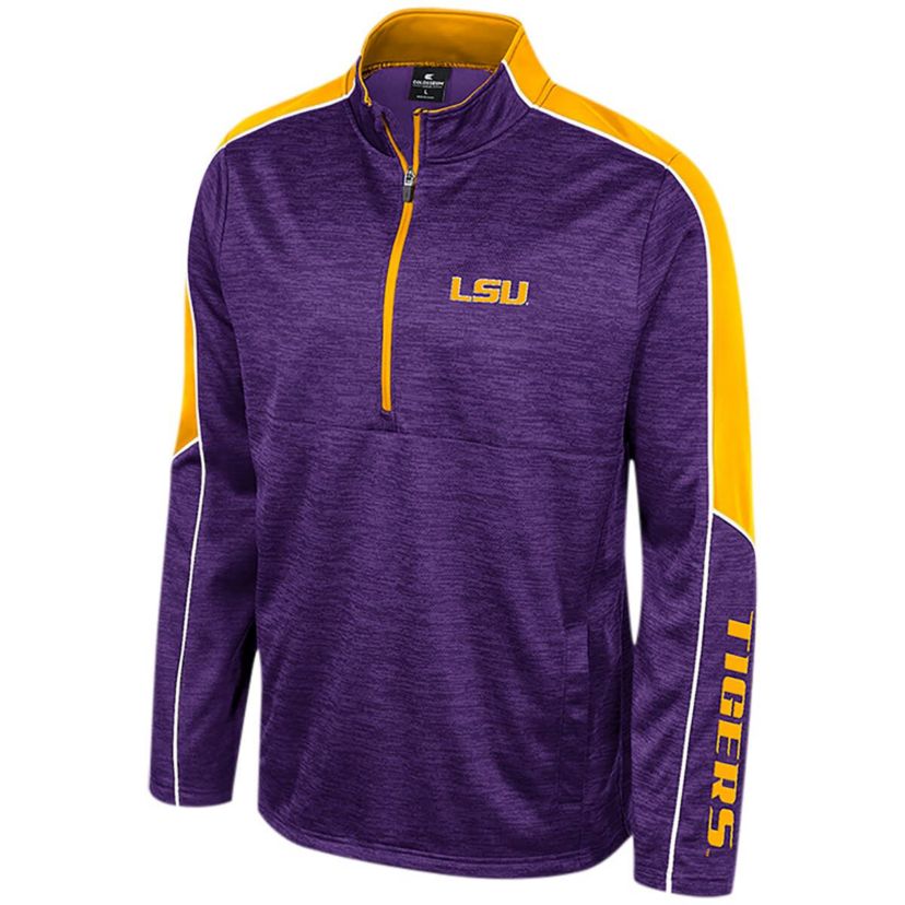 NCAA LSU Tigers Marled Half-Zip Jacket