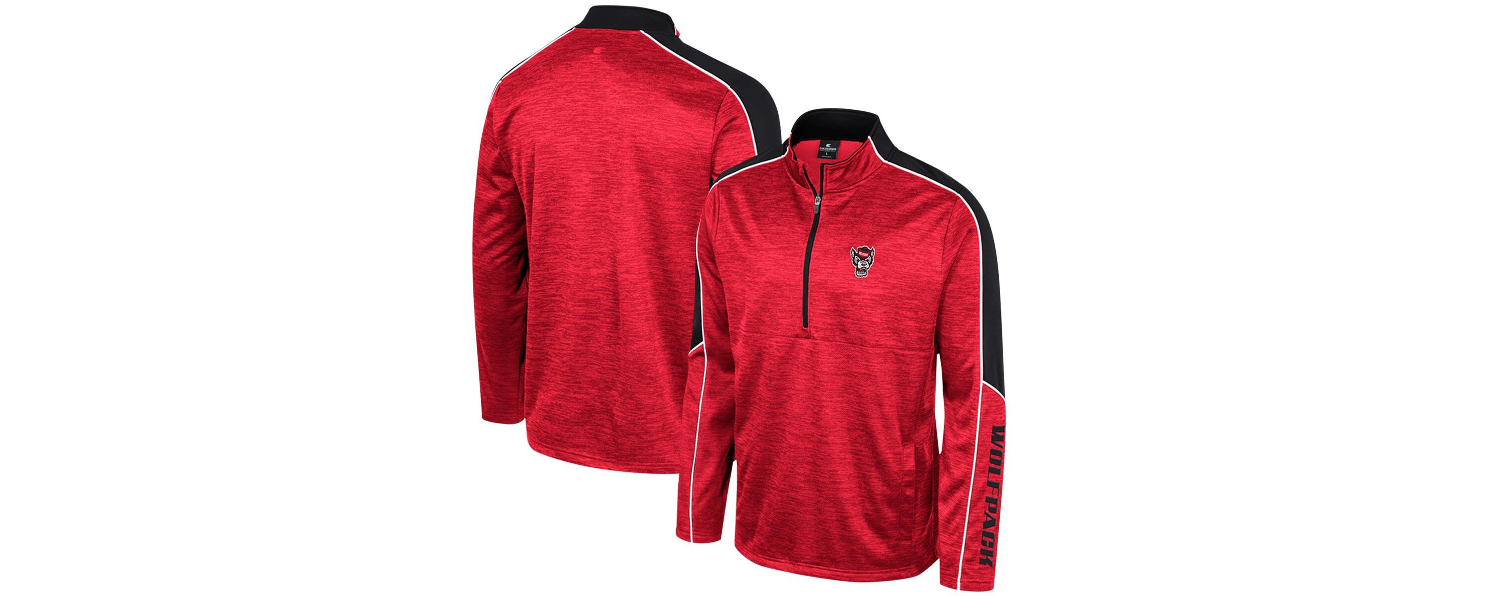 NCAA NC State Wolfpack Marled Half-Zip Jacket