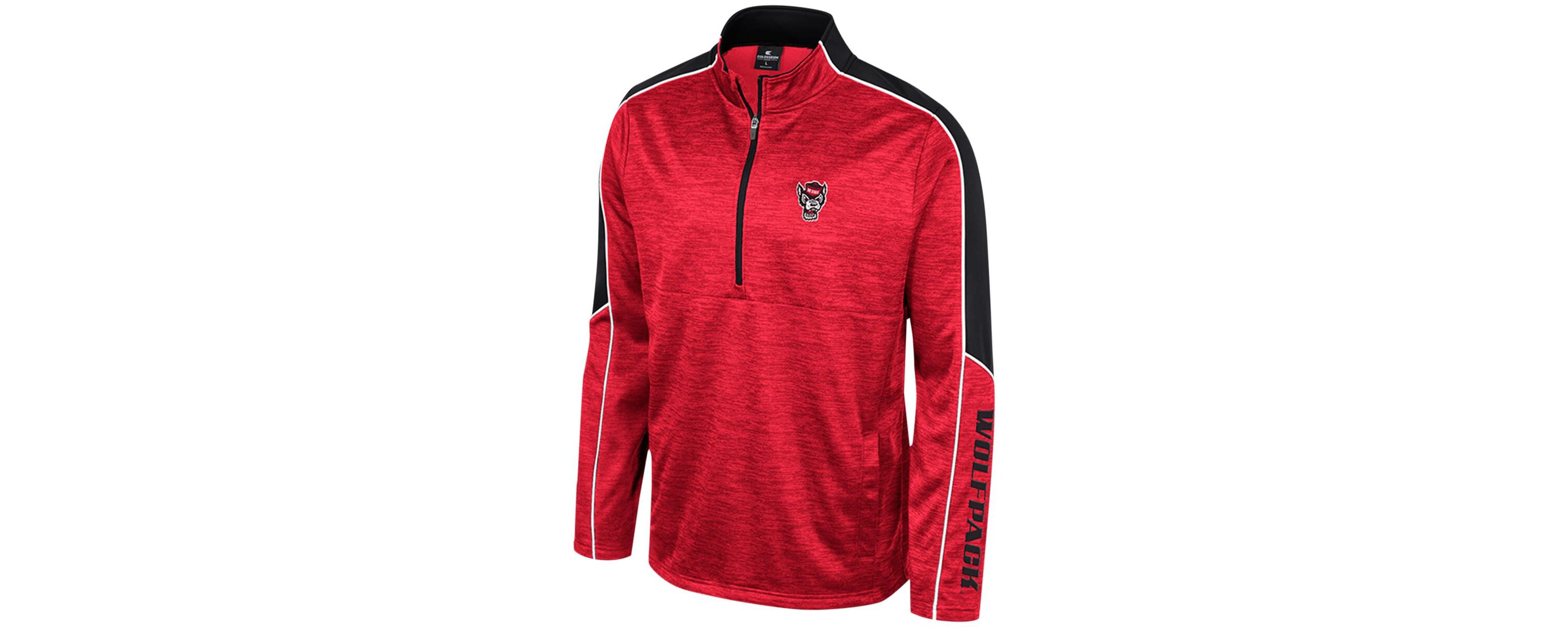 NCAA NC State Wolfpack Marled Half-Zip Jacket