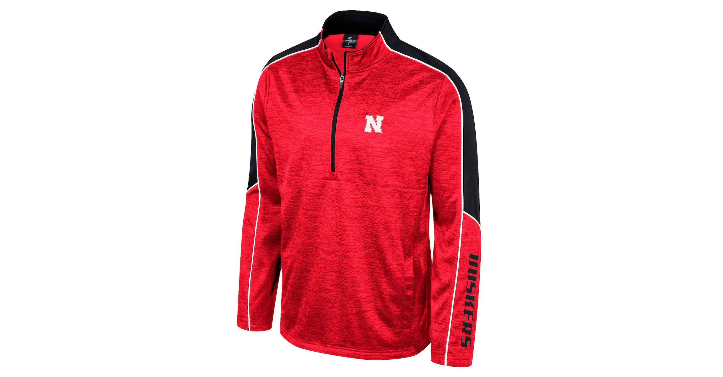 NCAA Nebraska Huskers Marled Half-Zip Jacket