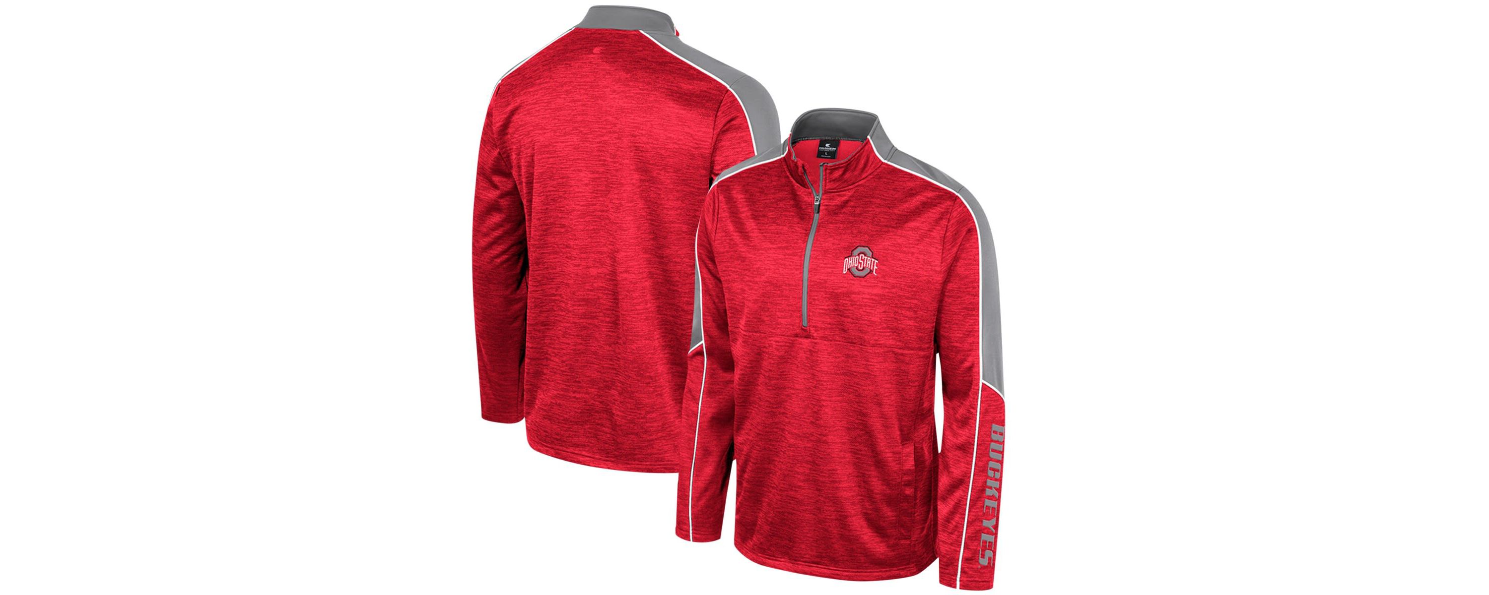 NCAA Ohio State Buckeyes Marled Half-Zip Jacket