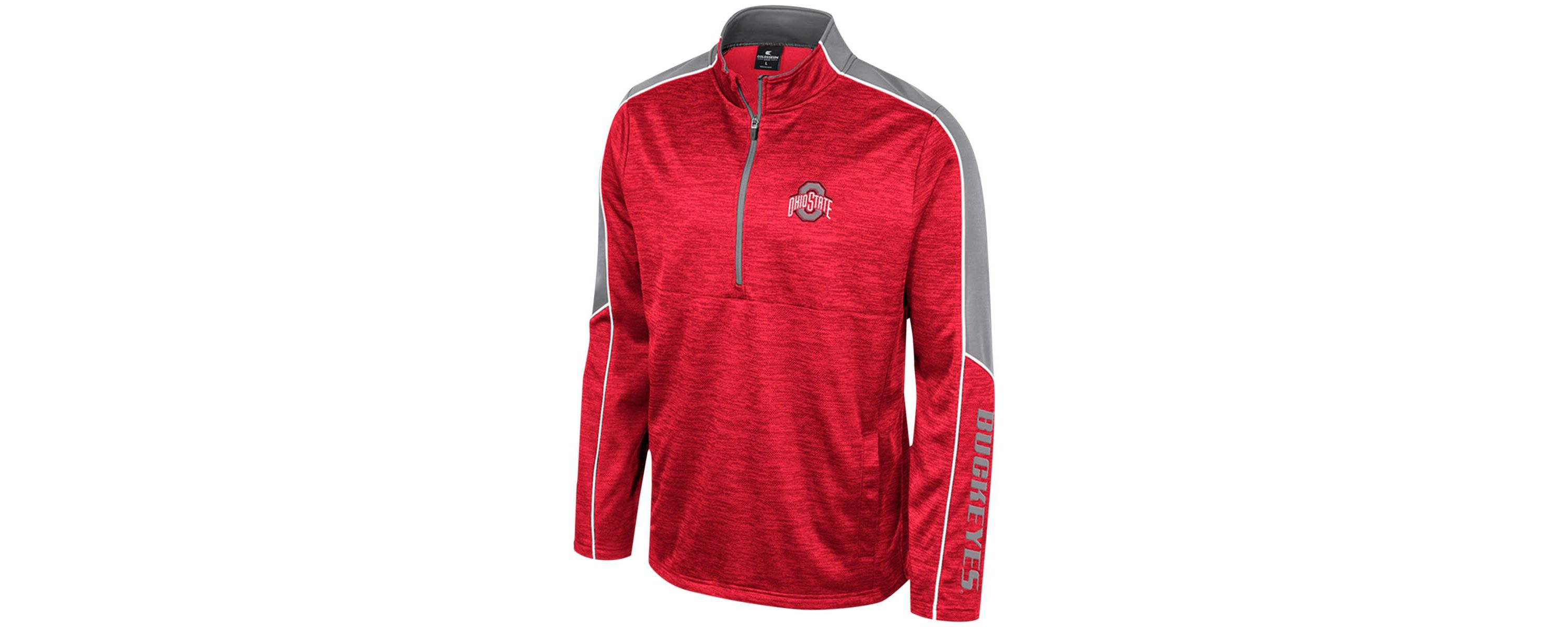 NCAA Ohio State Buckeyes Marled Half-Zip Jacket