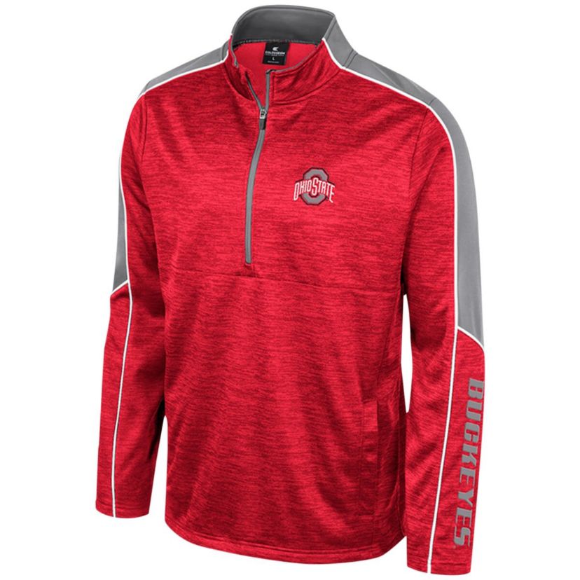 NCAA Ohio State Buckeyes Marled Half-Zip Jacket
