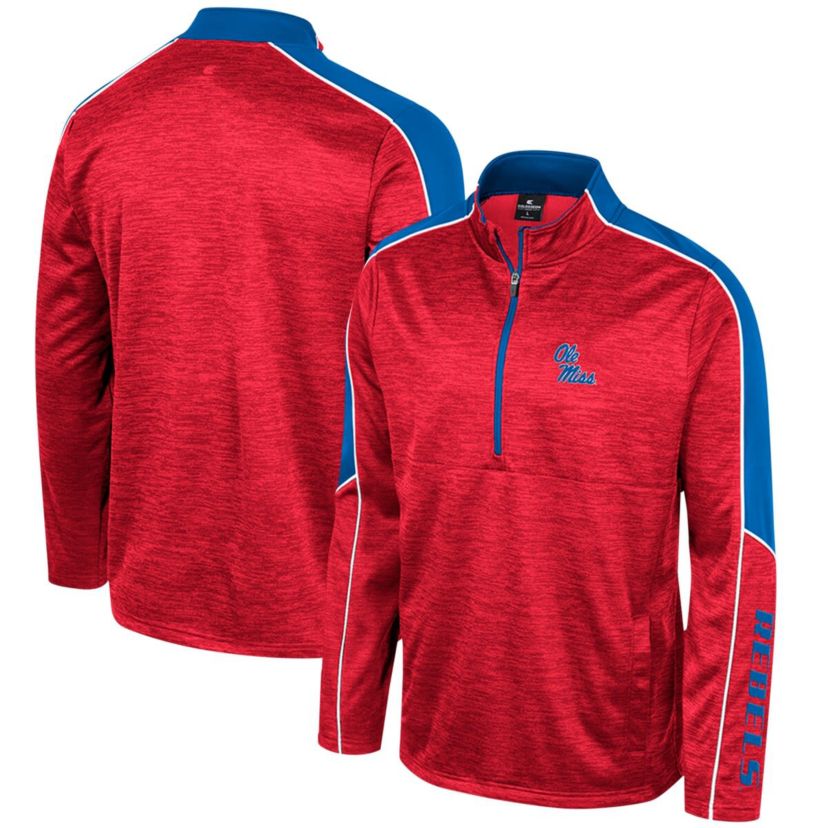 NCAA Ole Miss Rebels Marled Half-Zip Jacket