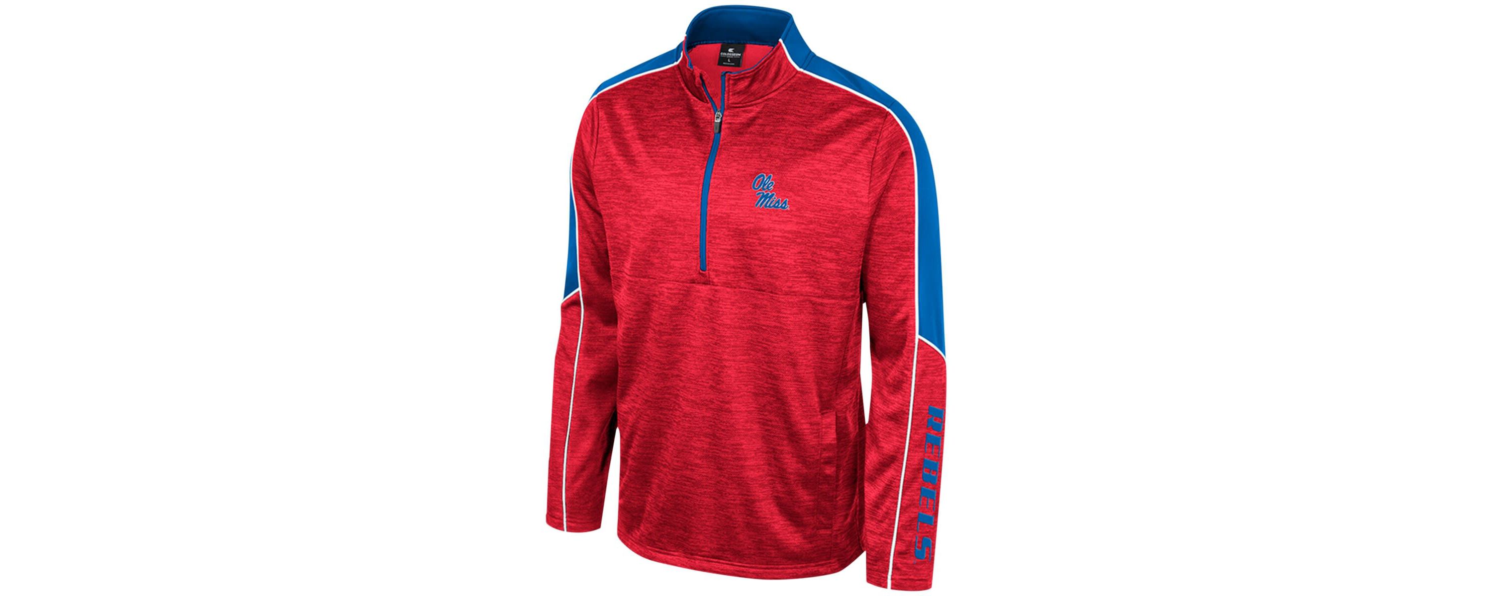 NCAA Ole Miss Rebels Marled Half-Zip Jacket