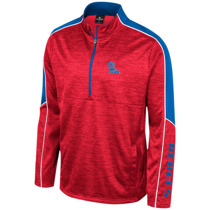 NCAA Ole Miss Rebels Marled Half-Zip Jacket