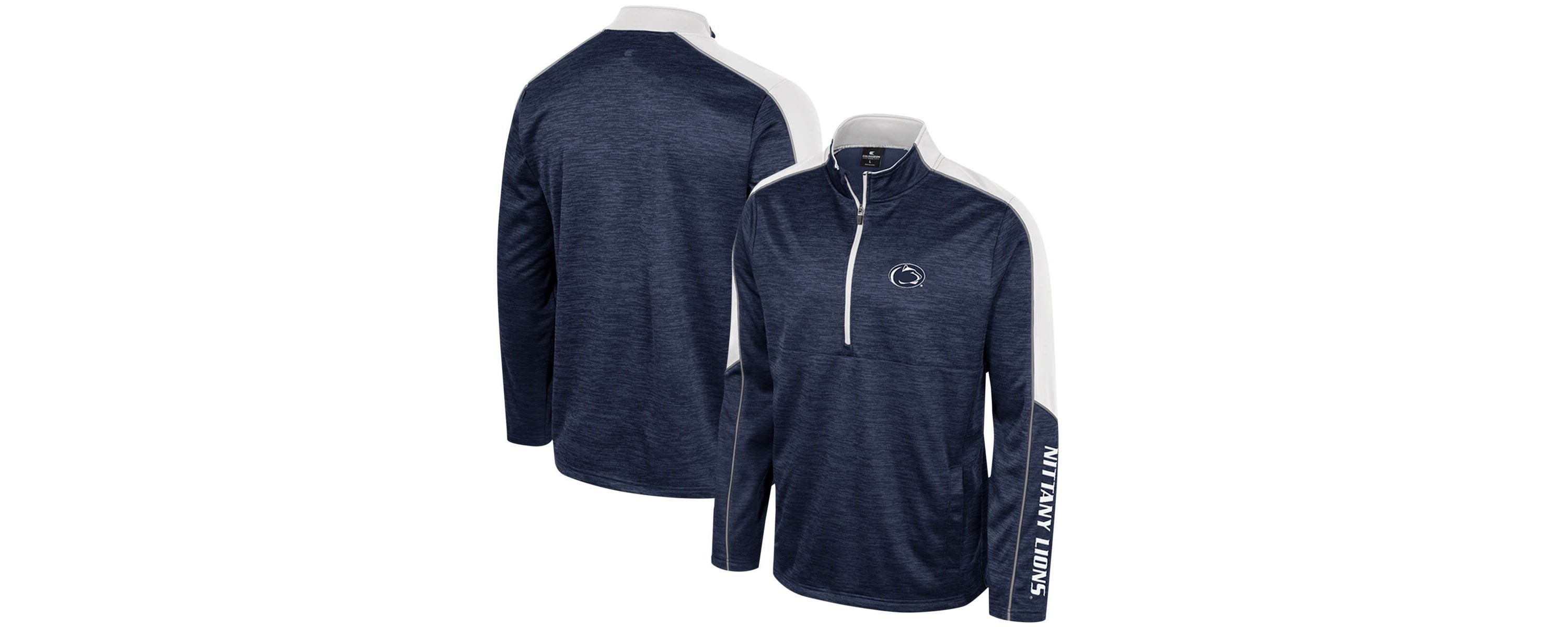 NCAA Penn State Nittany Lions Marled Half-Zip Jacket
