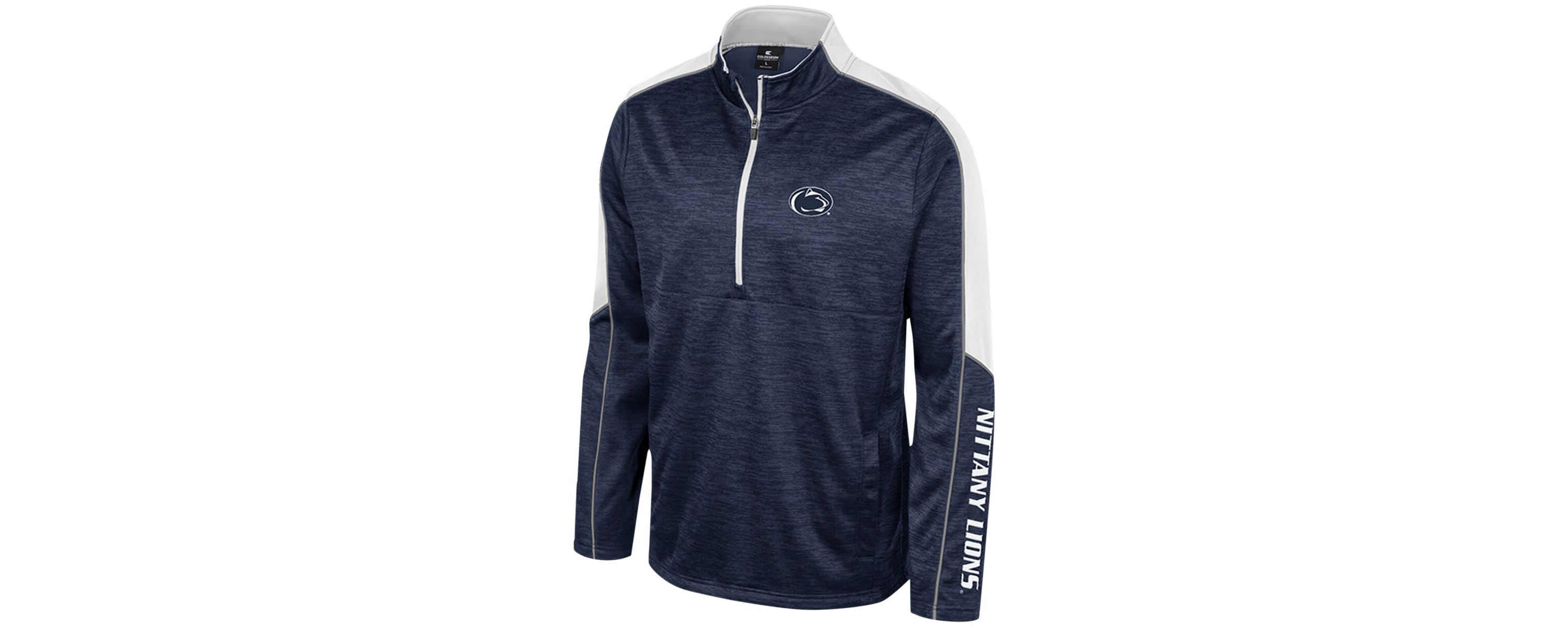 NCAA Penn State Nittany Lions Marled Half-Zip Jacket