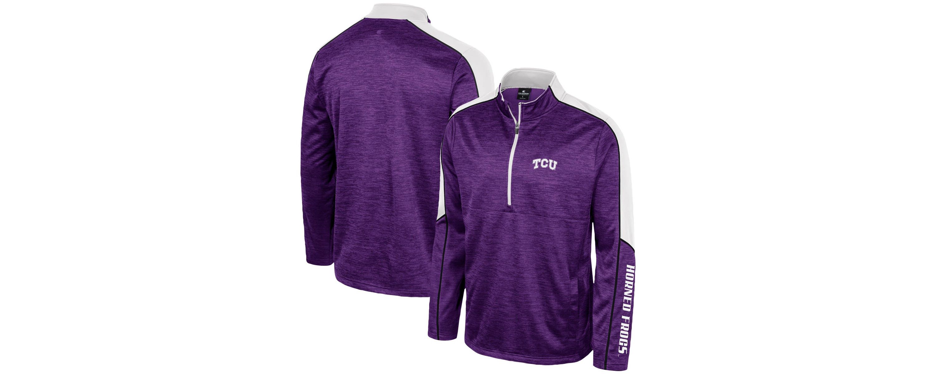 NCAA TCU Horned Frogs Marled Half-Zip Jacket